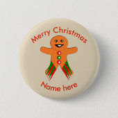 Party Gingerbrei Man Custom Button (Vorderseite)