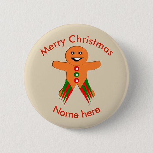 Party Gingerbrei Man Custom Button (Vorderseite)