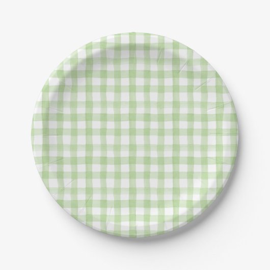 Party Gingham Pappteller (Vorderseite)