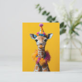 Party Giraffe Extravaganza Postkarte (Stehend Vorderseite)
