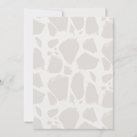 Party Giraffe Geburtstag Einladung (Rückseite)