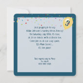 Party Giraffe in einem Papierloch Einladung (Rückseite)