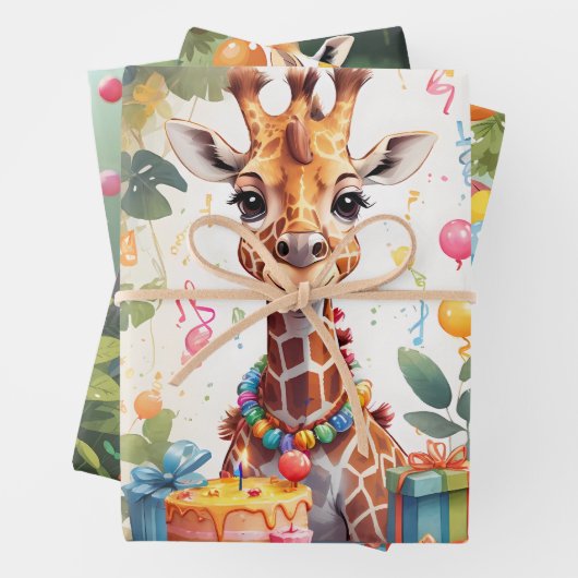Party: Giraffen | Geschenkpapier Set (Beispiel)