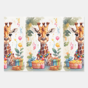 Party: Giraffen   Geschenkpapier Set