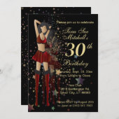 Party Girl Birthday Einladung (Vorne/Hinten)