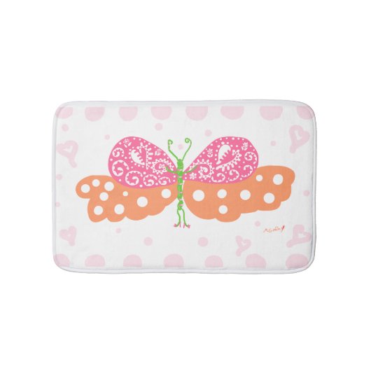 Party Girl Butterfly bathmat Badematte (Vorderseite)