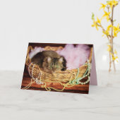 Party Girl Grußkarte Karte (Gelbe Blume)