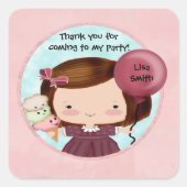 Party Girl Niedlich Sticker (Vorderseite)