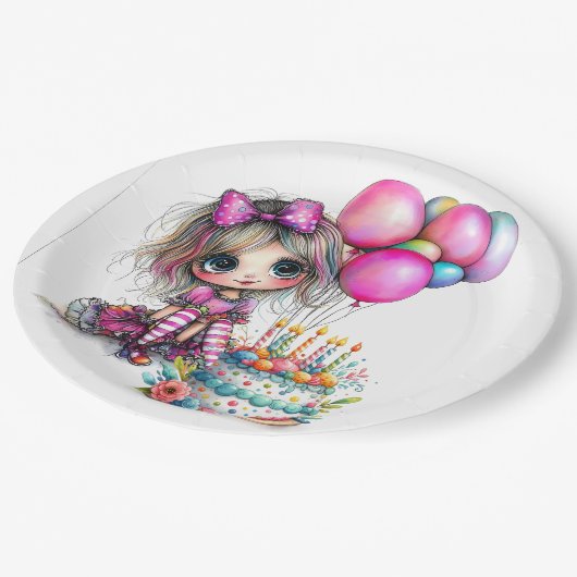 Party Girl Pappteller (Schrägansicht)