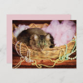 Party-Girl-Postkarte Einladungspostkarte (Vorne/Hinten)