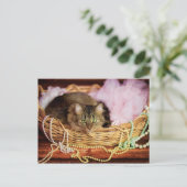 Party-Girl-Postkarte Einladungspostkarte (Stehend Vorderseite)