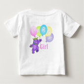 Party Girl Princess Bear Baby T-shirt (Rückseite)