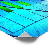 Party Girl with Music Blacklight Poster (Ecke)