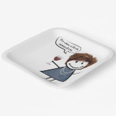 Party Girl with Red Wine Pappteller (Gewinkelt)