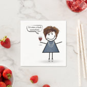 Party Girl with Red Wine Serviette (Beispiel)