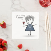 Party Girl with Red Wine Serviette (Beispiel)