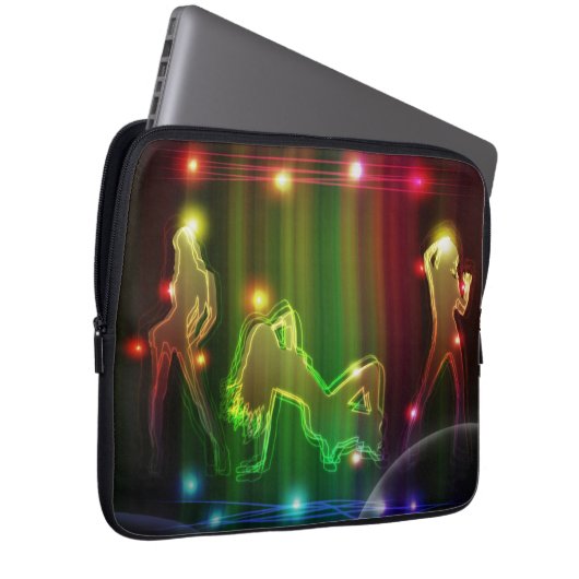 Party Girls Moderne trendige Neon Lights Laptopschutzhülle (Vorne Rechts)