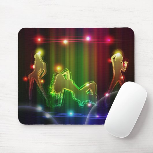 Party Girls Moderne trendige Neon Lights Mousepad (Mit Mouse)
