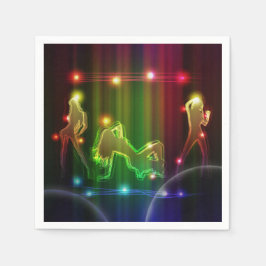 Party Girls Moderne trendige Neon Lights Serviette
