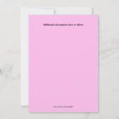 Party-Girls pinkfarbig, leepover-leepover fieberha Einladung (Rückseite)