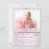 Party Girls Princess Pink Foto Einladung (Vorderseite)