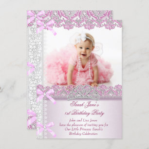 Party Girls Princess Pink Foto Einladung