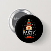 Party Gnome Xmas Group Family Matching Christmas H Button (Vorne & Hinten)