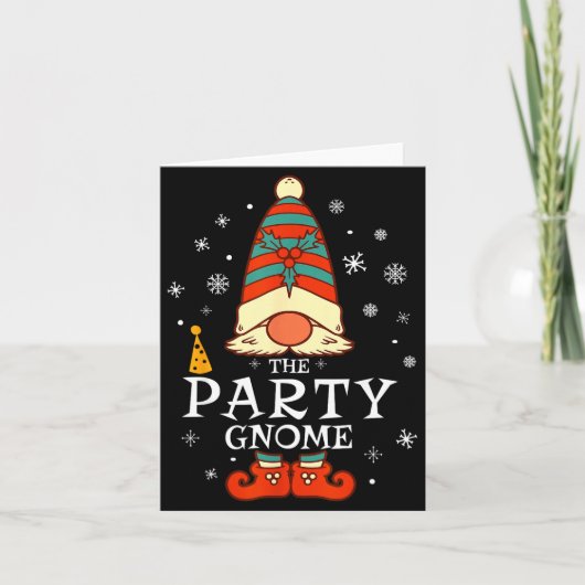 Party Gnome Xmas Group Family Matching Christmas H Karte (Vorderseite)