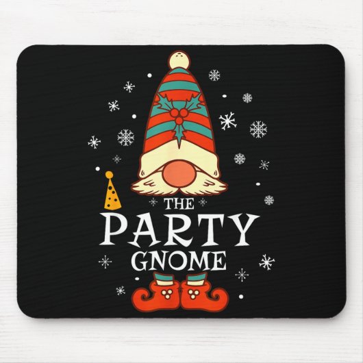 Party Gnome Xmas Group Family Matching Christmas H Mousepad (Vorne)
