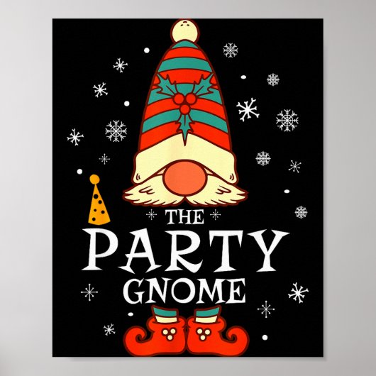 Party Gnome Xmas Group Family Matching Christmas H Poster (Vorne)