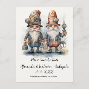 Party Gnomes Save the Date Postkarte