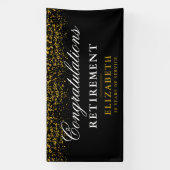 Party Gold Glitzer Black Banner (Vertikal)