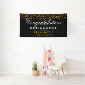 Party Gold Glitzer Black Banner (Insitu)