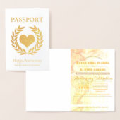 Party Gold Passport zum Jubiläum Folienkarte (Anzeige)