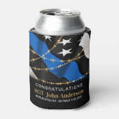 Party Gold Thin Blue Line Dosenkühler (Kanne Vorderseite)