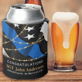 Party Gold Thin Blue Line Dosenkühler