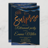 Party, Gold und Navy zur Überbrückungsfinanzierung Einladung (Vorne/Hinten)