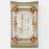 Party Gold Verziert Rectangle Dimond Blume Shiny Banner (Vertikal)