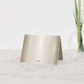 Party Gold Verziert Rectangle Dimond Blume Shiny Dankeskarte (Rückseite)