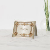 Party Gold Verziert Rectangle Dimond Blume Shiny Dankeskarte (Vorderseite)