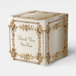 Party Gold Verziert Rectangle Dimond Blume Shiny Geschenkschachtel