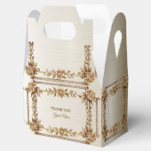 Party Gold Verziert Rectangle Dimond Blume Shiny Geschenkschachtel (Geöffnet)