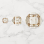 Party Gold Verziert Rectangle Dimond Blume Shiny Konfetti (Vorderseiten)