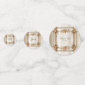 Party Gold Verziert Rectangle Dimond Blume Shiny Konfetti (Rückseiten)