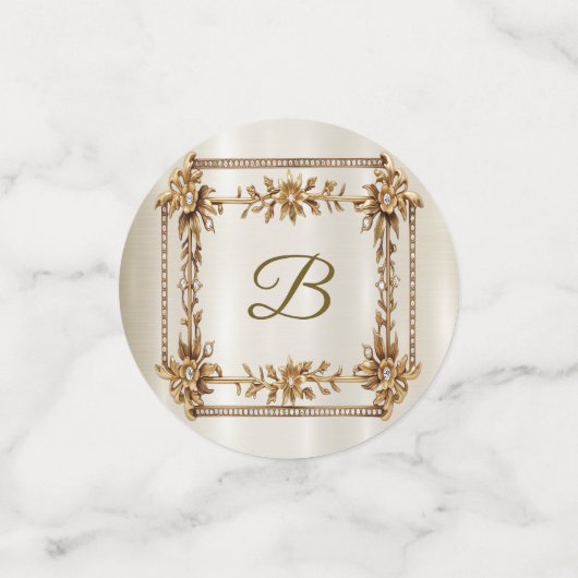 Party Gold Verziert Rectangle Dimond Blume Shiny Konfetti (Klein Vorderseite)