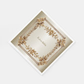 Party Gold Verziert Rectangle Dimond Blume Shiny Serviette (Ecke)