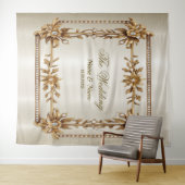 Party Gold Verziert Rectangle Dimond Blume Shiny Wandteppich (Beispiel (Horizontal))