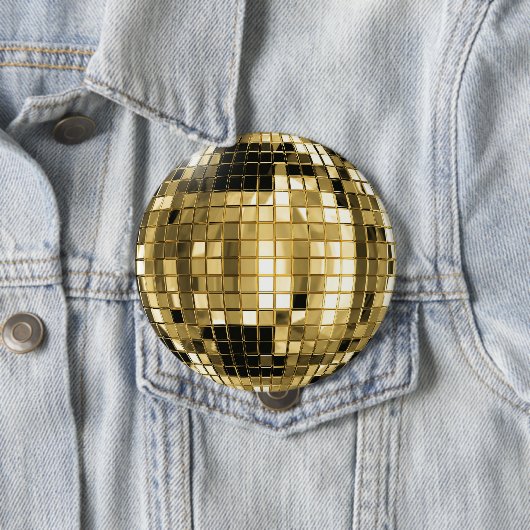 Party-Golddisco-Ball-Knopf Button (Beispiel)