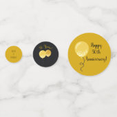 Party Golden Balloons Confetti, 50 Jahre alt Konfetti (Rückseiten)