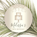 Party Goldkuchen Glitzer Tropfen elegant gurt Gürt Runder Pappuntersetzer<br><div class="desc">Entspannen Sie sich mit Ihrem Lieblingsgetränk und schützen Sie Ihre Möbel mit diesen einfachen, modernen, gürtlichen und stilvollen individuelle Name Papier-Untersetzer. Ein glänzender, chic, Champagner-Gold-2-Schicht-Kuchen, eine elegante Schrift-Typografie und Glitzer-Tropfen überlagern ein Imitat metallische Champagner-Gold-Hintergrund. Personalisieren Sie Ihre Daten mit dem Namen und der Nachricht Ihrer Wahl. Wählen Sie aus einer...</div>